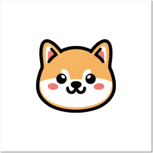 Cute Shiba Inu 02 - Kawaii Sticker | Dog Mom, Dog Dad Posters and Art